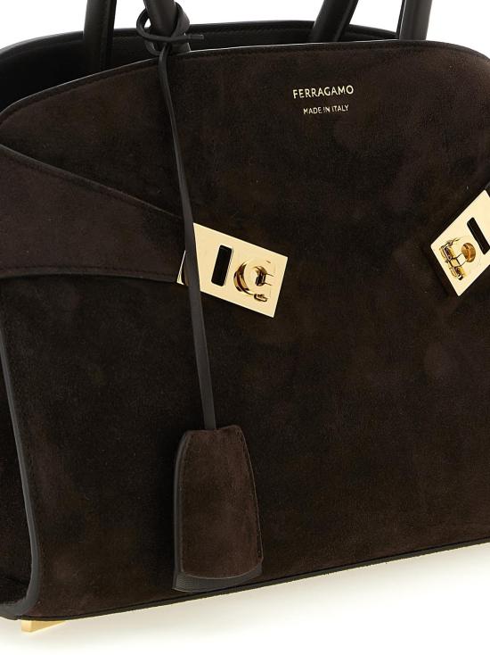  살바토레 페라가모 가방 페라가모 허그 Th S 핸드백 브라운 - SALVATORE FERRAGAMO