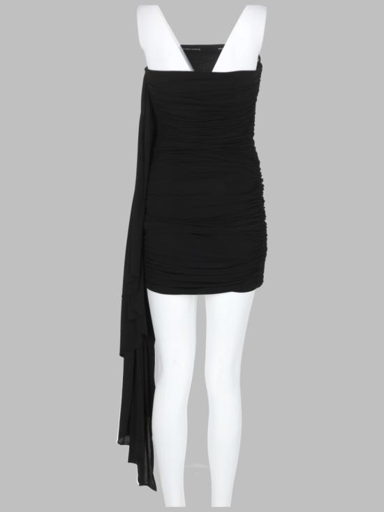  알렉산더 왕 숏 원피스 미니 드레이프 드레스 블랙 - ALEXANDER WANG
