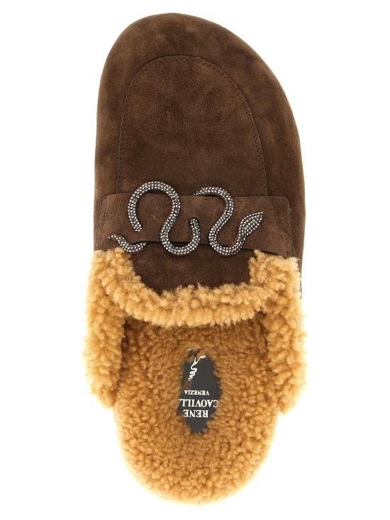 25FW 르네 카오빌라 뮬/슬리퍼 RE323111BM BROWN - RENE CAOVILLA