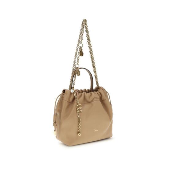 26FW 끌로에 가방 아이콘 레더 체인 숄더백 베이지 - CHLOE
