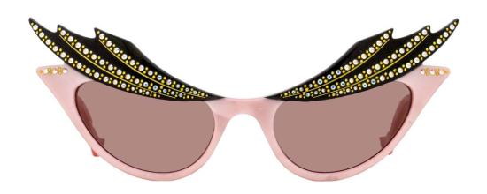  구찌 안경 할리우드 포에버 GG1094 S003 50mm 플라스틱(아세테이트) 선글라스 핑크 - GUCCI
