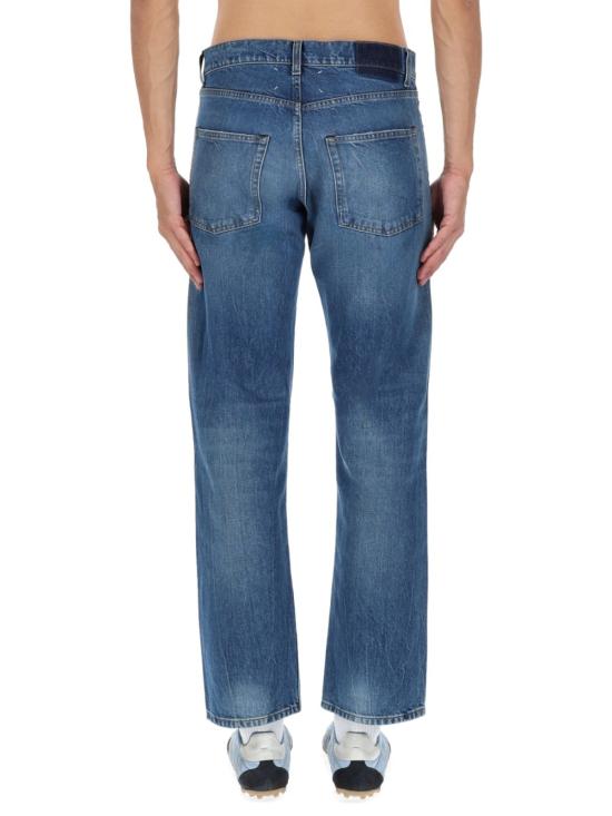  마르지엘라 데님 팬츠 메종  쉘터 디테일 블루 진 - MAISON MARGIELA