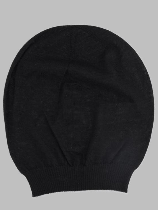  릭 오웬스 모자 캐시미어  미디엄 블랙 - RICK OWENS