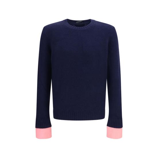26FW 프라다 셰틀랜드 울 크루넥 스웨터 PRUMF353SEAO198KF0008BB NAVY