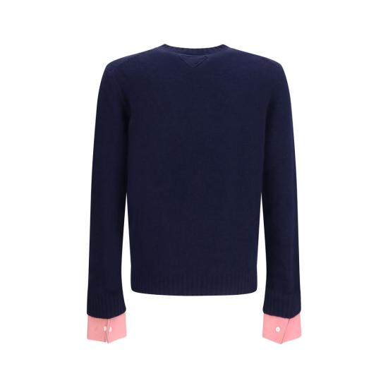 26FW 프라다 셰틀랜드 울 크루넥 스웨터 PRUMF353SEAO198KF0008BB NAVY - PRADA