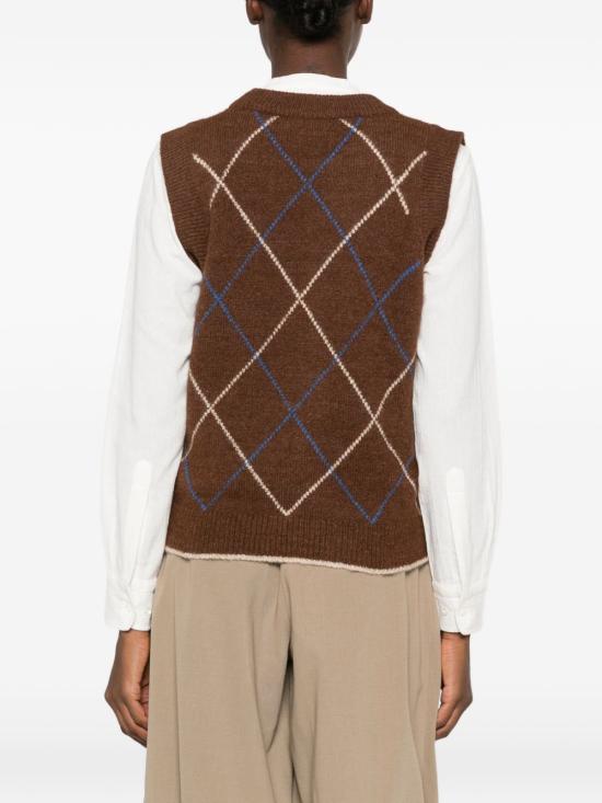 26FW 모아몽 스웨터 PUL3623403 ARLEQUINVIOLIN BROWN - MOISMONT