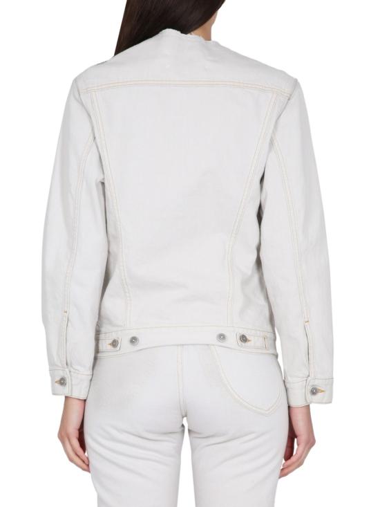  마르지엘라 데님 자켓 메종  데님 재킷 화이트 - MAISON MARGIELA