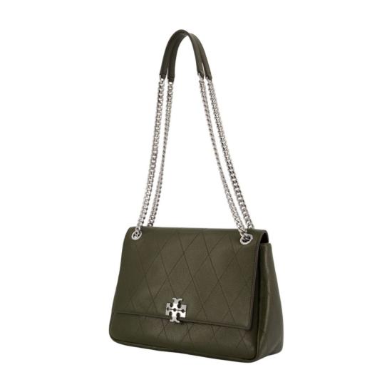 토리버치 가방 찰리 레더 카프스킨 숄더백 카키 - TORY BURCH