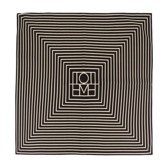  토템 머플러/스카프 시그니처 모노그램 실크 스카프 블랙 - TOTEME