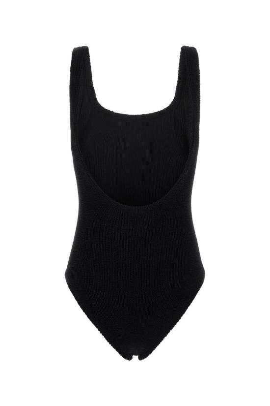 26SS 훈자 지 비치웨어 COVERAGESQUARENECKSWIM BLACK - HUNZA G
