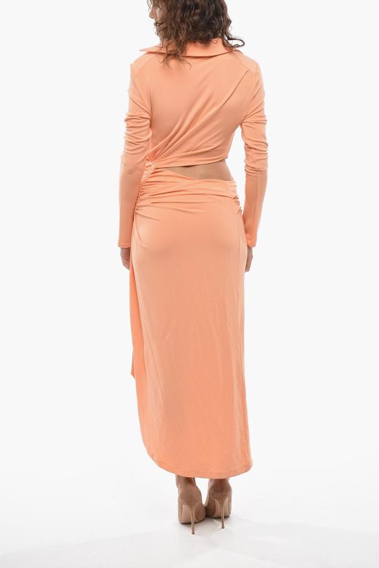  오프화이트 롱 원피스 OWDB455S23FAB0012100 Orange - OFF WHITE