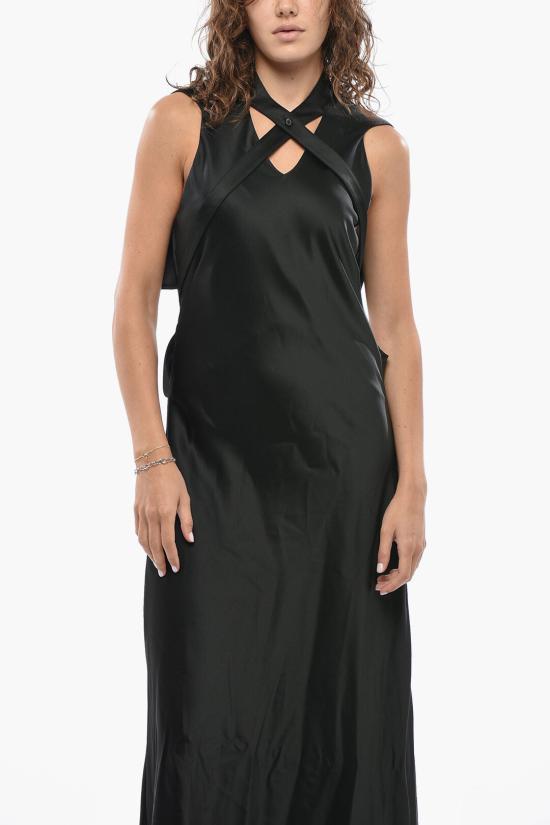  오프화이트 롱 원피스 OWDB485F23FAB0011000 Black - OFF WHITE