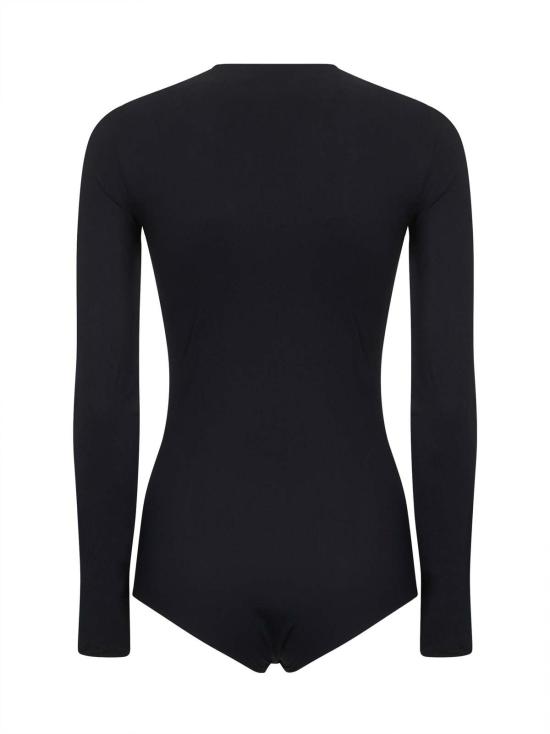  마르지엘라 바디수트 티셔츠 메종  테크니컬 저지 보디수트 블랙 - MAISON MARGIELA