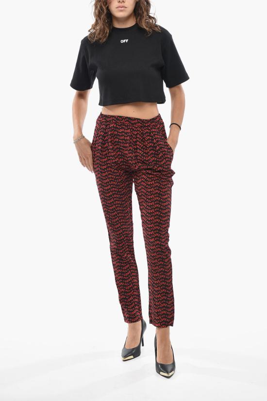  스텔라 맥카트니 스트레이트 팬츠 293557SKA101000 Nero Rosso - STELLA MCCARTNEY