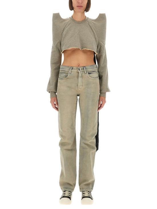  릭 오웬스 스웨터 Drkshdw 크롭 스웨트셔츠 그레이 - RICK OWENS