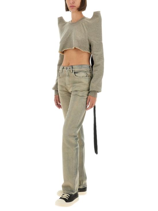  릭 오웬스 스웨터 Drkshdw 크롭 스웨트셔츠 그레이 - RICK OWENS