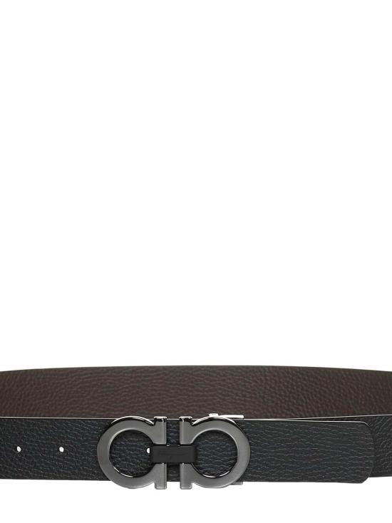  살바토레 페라가모 벨트 페라가모 간치니 양면 그레인드 송아지 가죽 - SALVATORE FERRAGAMO