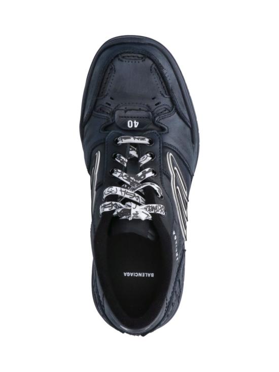 26FW 발렌시아가 햄튼스 미디움 원 아웃 스니커즈 841765 WCURB1000 Black - BALENCIAGA