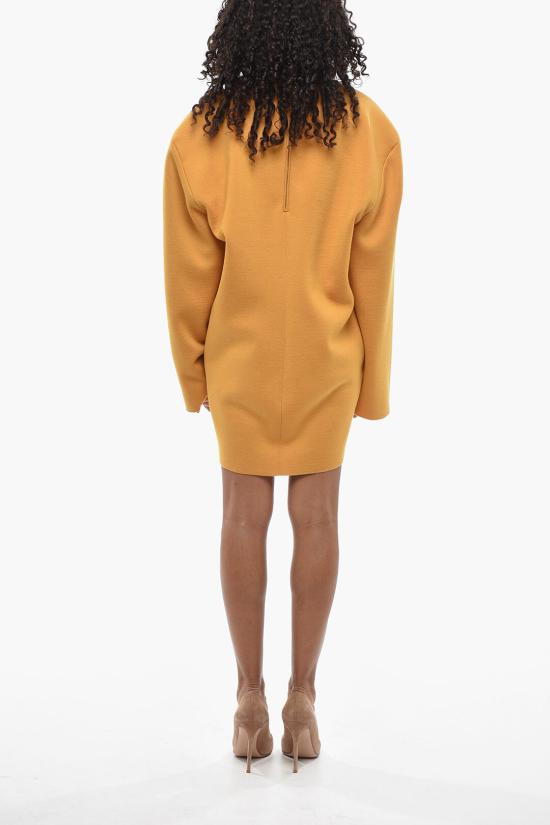  생로랑 숏 원피스 848055 Y77GH 7629 Yellow - SAINT LAURENT