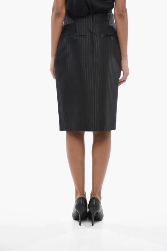  생로랑 롱 스커트 762647Y1H211000 Black - SAINT LAURENT
