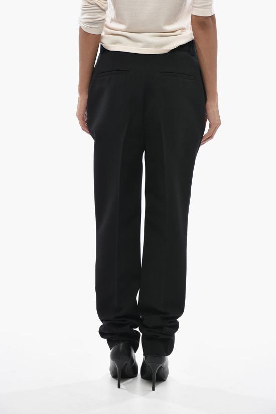  생로랑 스트레이트 팬츠 766158Y806V1000 Black - SAINT LAURENT