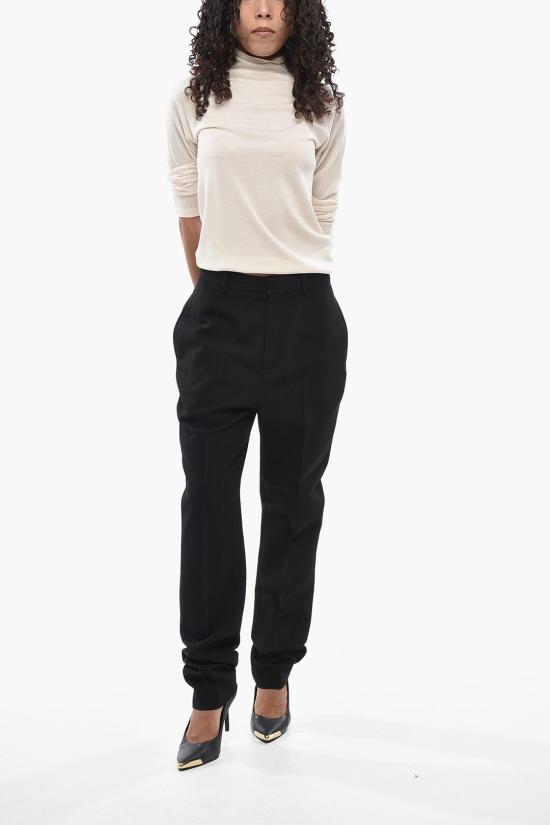  생로랑 스트레이트 팬츠 766158Y806V1000 Black - SAINT LAURENT