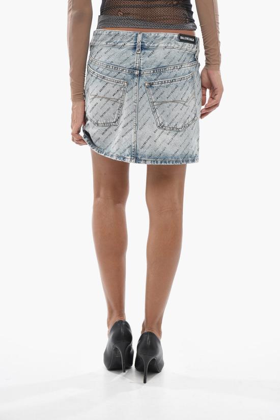  발렌시아가 숏 스커트 744972 TQW66 4141 29 Blue - BALENCIAGA
