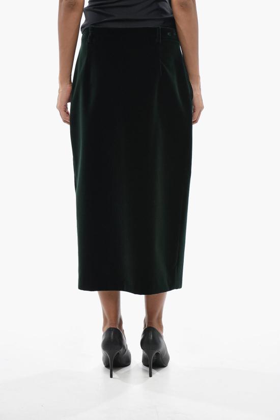  생로랑 롱 스커트 826769Y580T3181 Green - SAINT LAURENT