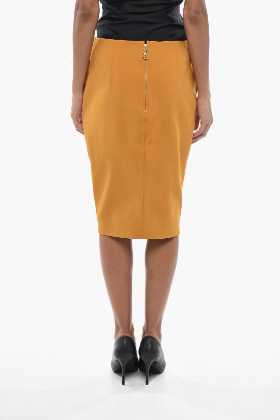  생로랑 롱 스커트 852654Y5J197746 Orange - SAINT LAURENT