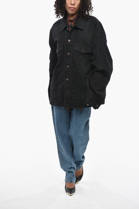  발렌시아가 데님 자켓 724651 TNW54 1129 27 Black - BALENCIAGA