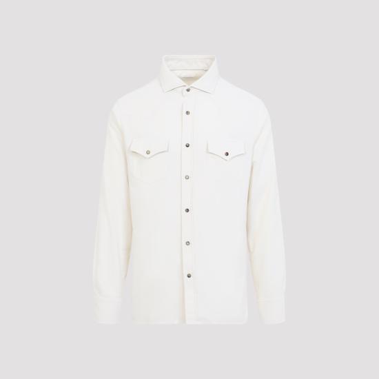 26FW 브루넬로 쿠치넬리 긴팔 셔츠 ML6884008 C6066 BUTTER