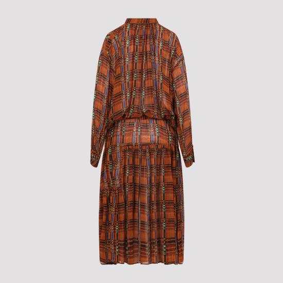 26FW 드리스 반 노튼 미디 원피스 2620110214111 353 ORANGE - DRIES VAN NOTEN