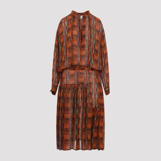26FW 드리스 반 노튼 미디 원피스 2620110214111 353 ORANGE - DRIES VAN NOTEN