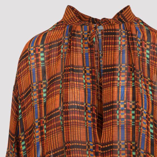 26FW 드리스 반 노튼 미디 원피스 2620110214111 353 ORANGE - DRIES VAN NOTEN