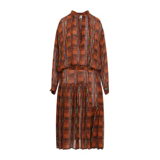 26FW 드리스 반 노튼 미디 원피스 2620110214111 353 ORANGE - DRIES VAN NOTEN