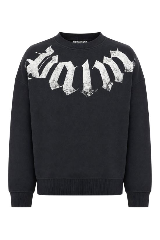 26FW 팜앤젤스 후드 티셔츠 PAMBA004FL001 1003 BLACK OFF WHITE