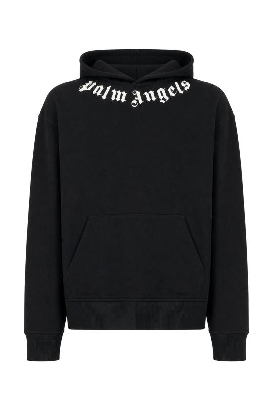 26FW 팜앤젤스 후드 티셔츠 PAMBB003FL001 1003 BLACK OFF WHITE