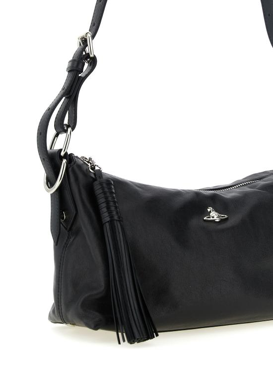 26FW 비비안웨스트우드 레더 호보 숄더백 46020017WL00BXN401 Black - VIVIENNE WESTWOOD