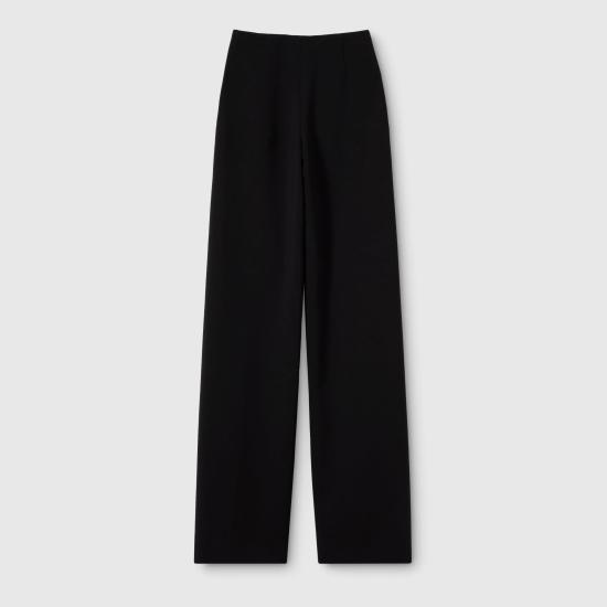 26SS 구찌 테크니컬 스트레치 울 팬츠 863797ZAUPG1000 Black