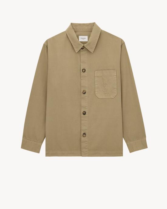 26SS 생로랑 코튼 카산드라 오버셔츠 861004Y04VD8441 Beige