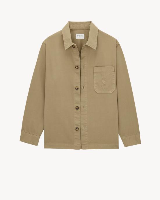 26SS 생로랑 코튼 카산드라 오버셔츠 861004Y04VD8441 Beige - SAINT LAURENT