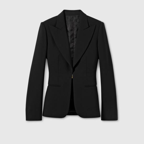 26SS 구찌 테크니컬 스트레치 울 재킷 864253ZAUPG1000 Black