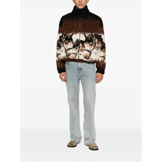 26FW MM6 메종마르지엘라 가디건 M25048 SH2HG0008 001F BROWN WHITE - MM6 MAISON MARGIELA