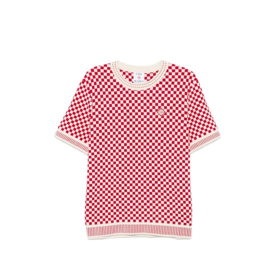 26FW 카사블랑카 탑 AW26 KW 1472 02 REDWH RED NEUTRALS