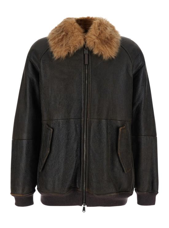 26FW 브루넬로 쿠치넬리 자켓 MPMMA7564C9998 Brown