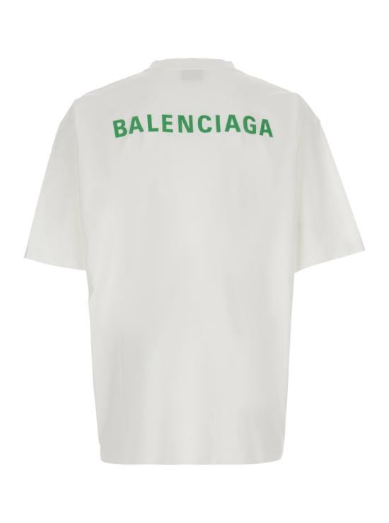 26FW 발렌시아가 백 티셔츠 미디움 핏 764235TTVJ19163 White - BALENCIAGA