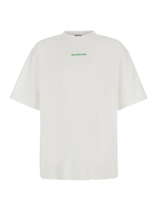 26FW 발렌시아가 백 티셔츠 미디움 핏 764235TTVJ19163 White