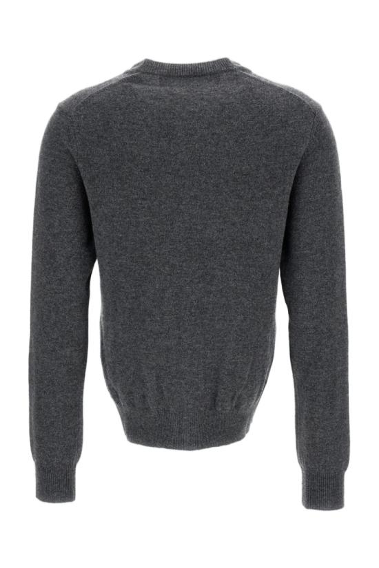 26FW 꼼데가르송 플레이 화이트 하트 니트 가디건 AXN0610513 Grey - COMME DES GARCONS
