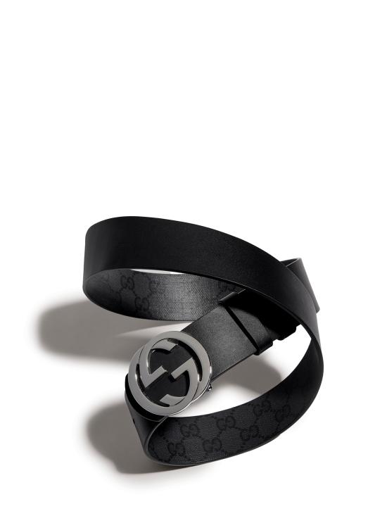 26FW 구찌 인터로킹 G 버클 리버서블 벨트 876356 BLACK - GUCCI
