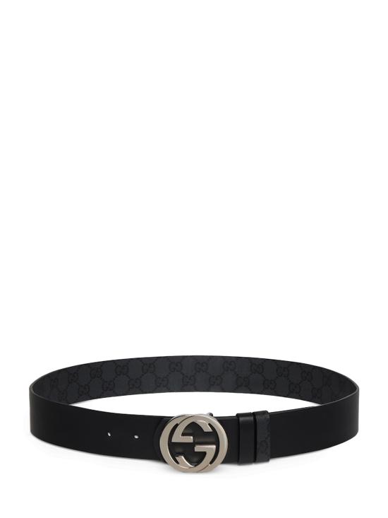 26FW 구찌 인터로킹 G 버클 리버서블 벨트 876356 BLACK